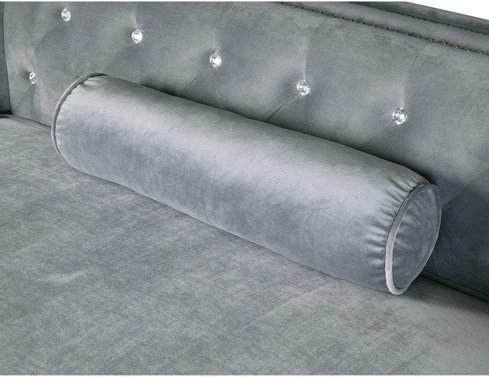 Amie Gray L Shape Sectional Sofa w/ Storage Chaise - Ornate Home