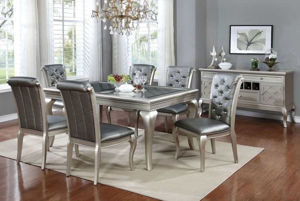 Amina Champagne Dining Table - Ornate Home