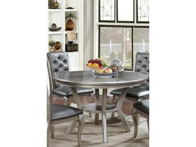 Amina Champagne Round Dining Table - Ornate Home