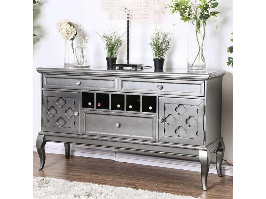 Amina Gray Server - Ornate Home