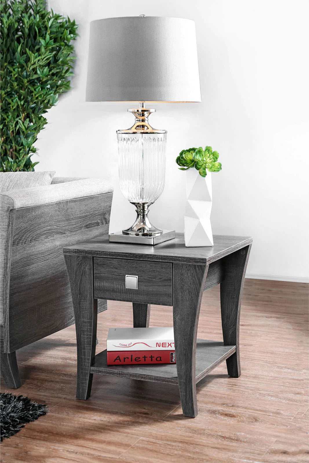 Amity Gray End Table - Ornate Home