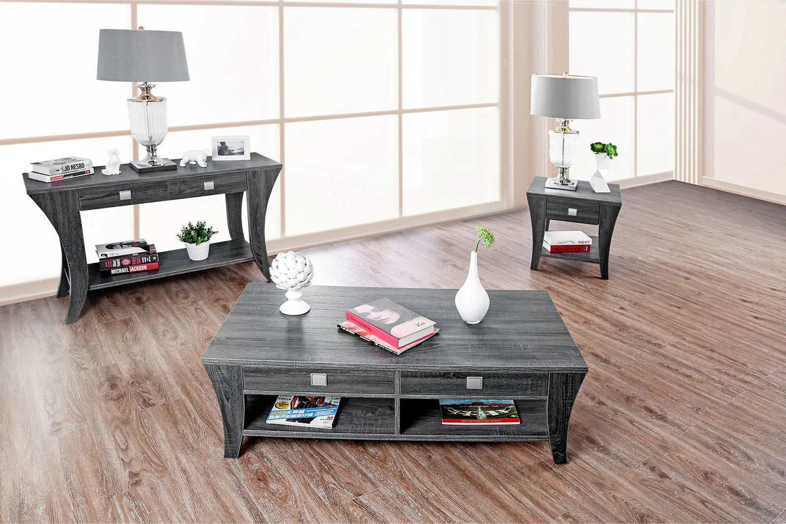 Amity Gray End Table - Ornate Home