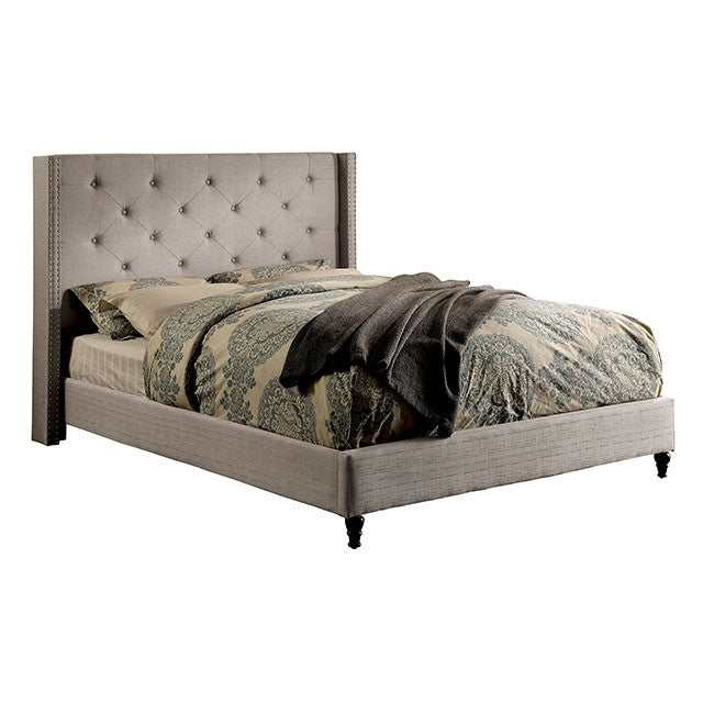 Anabelle Warm Gray Eastern King Bed - Ornate Home