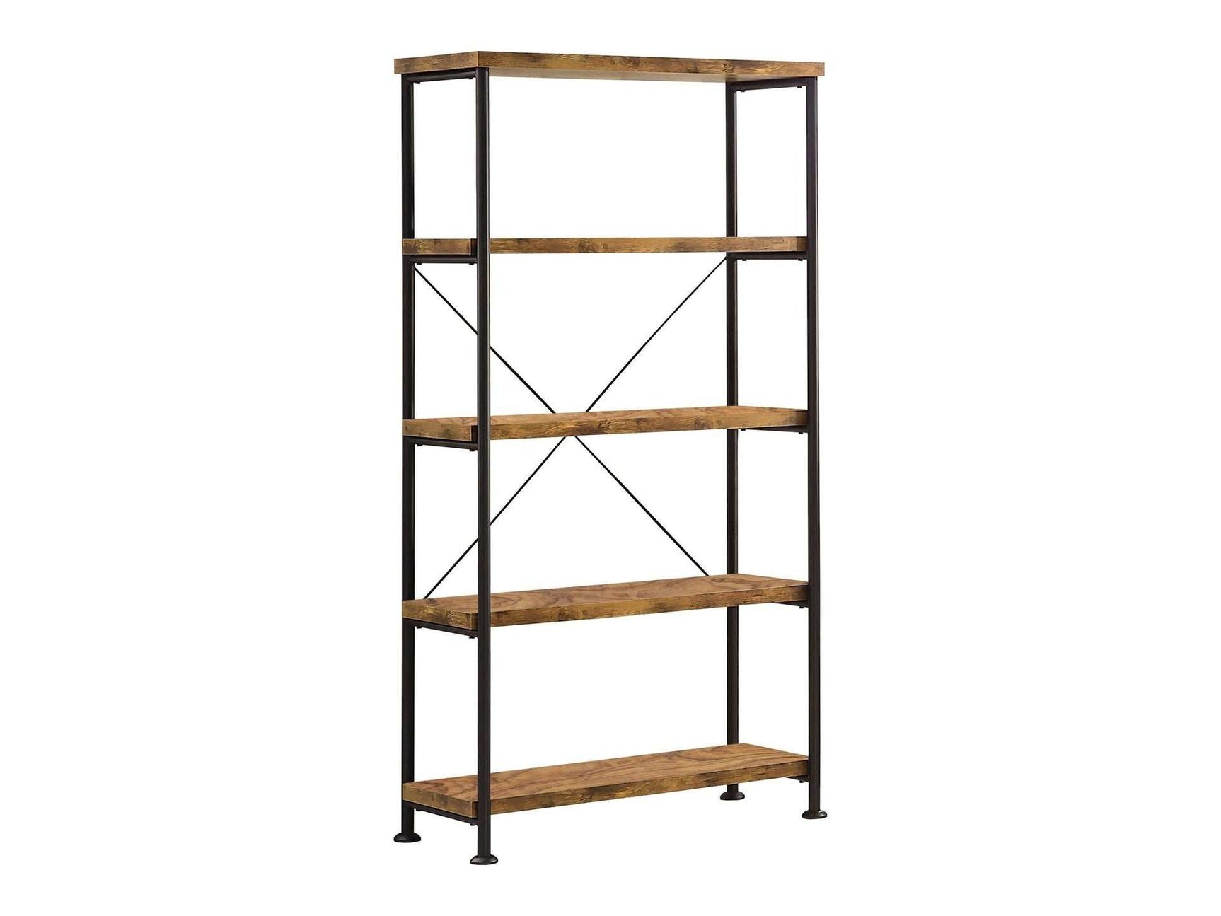 Analiese Antique Nutmeg 4Shelf Bookcase - Ornate Home