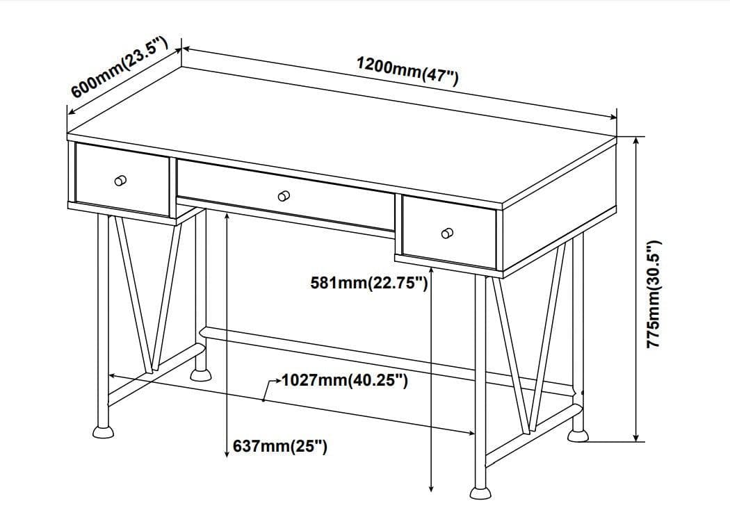 Analiese Antique Nutmeg Writing Desk - Ornate Home