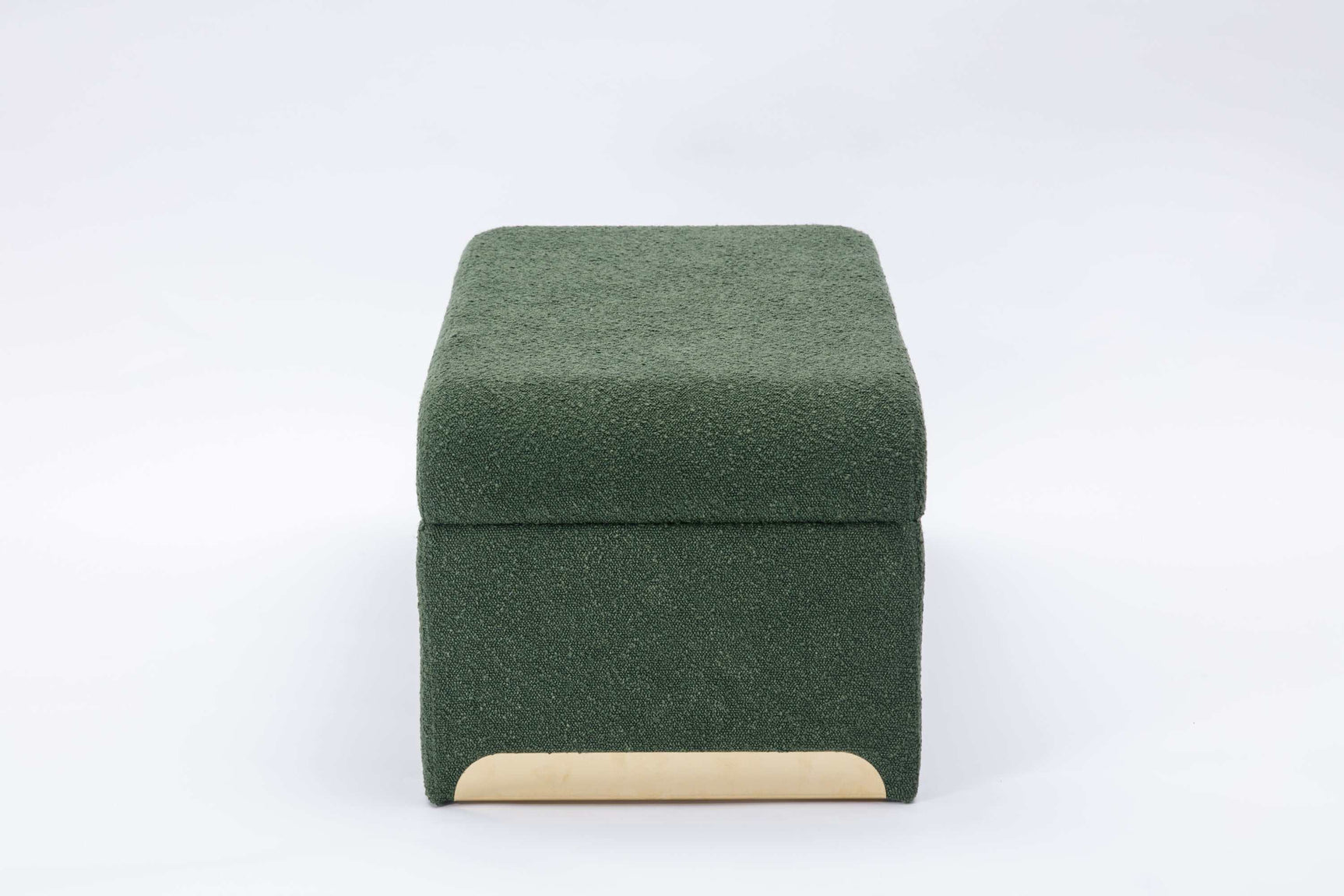 Angel Multi-Functional Green Bench With Gold Metal Legs - Ornate Home