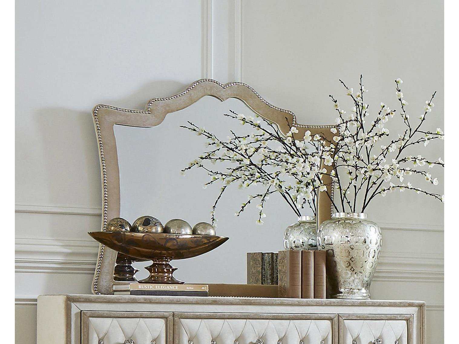 Antonella Ivory & Camel Dresser Mirror - Ornate Home
