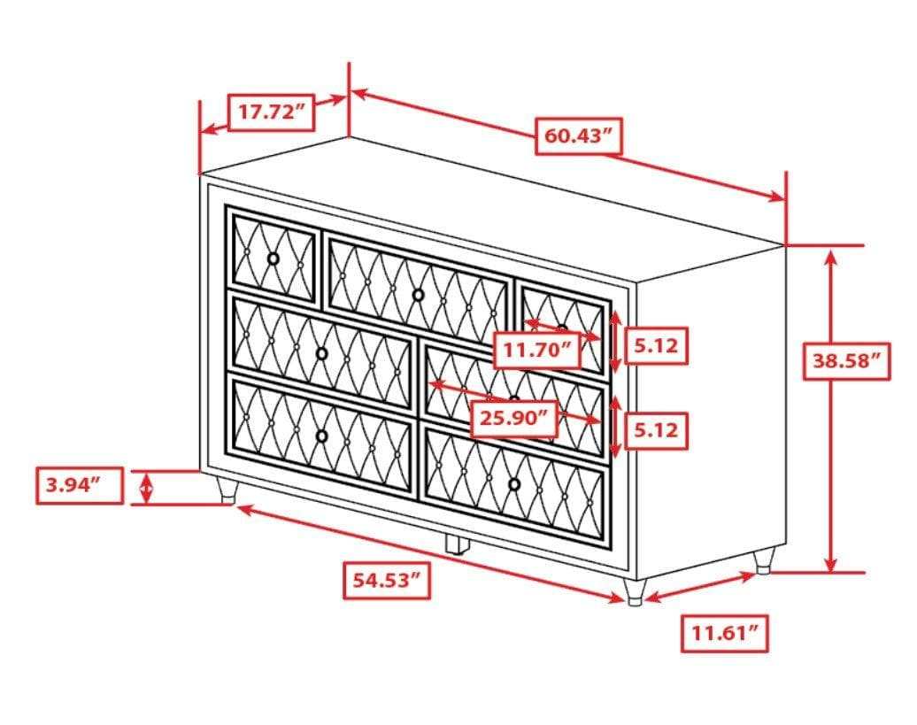 Antonella Ivory & Camel Dresser - Ornate Home