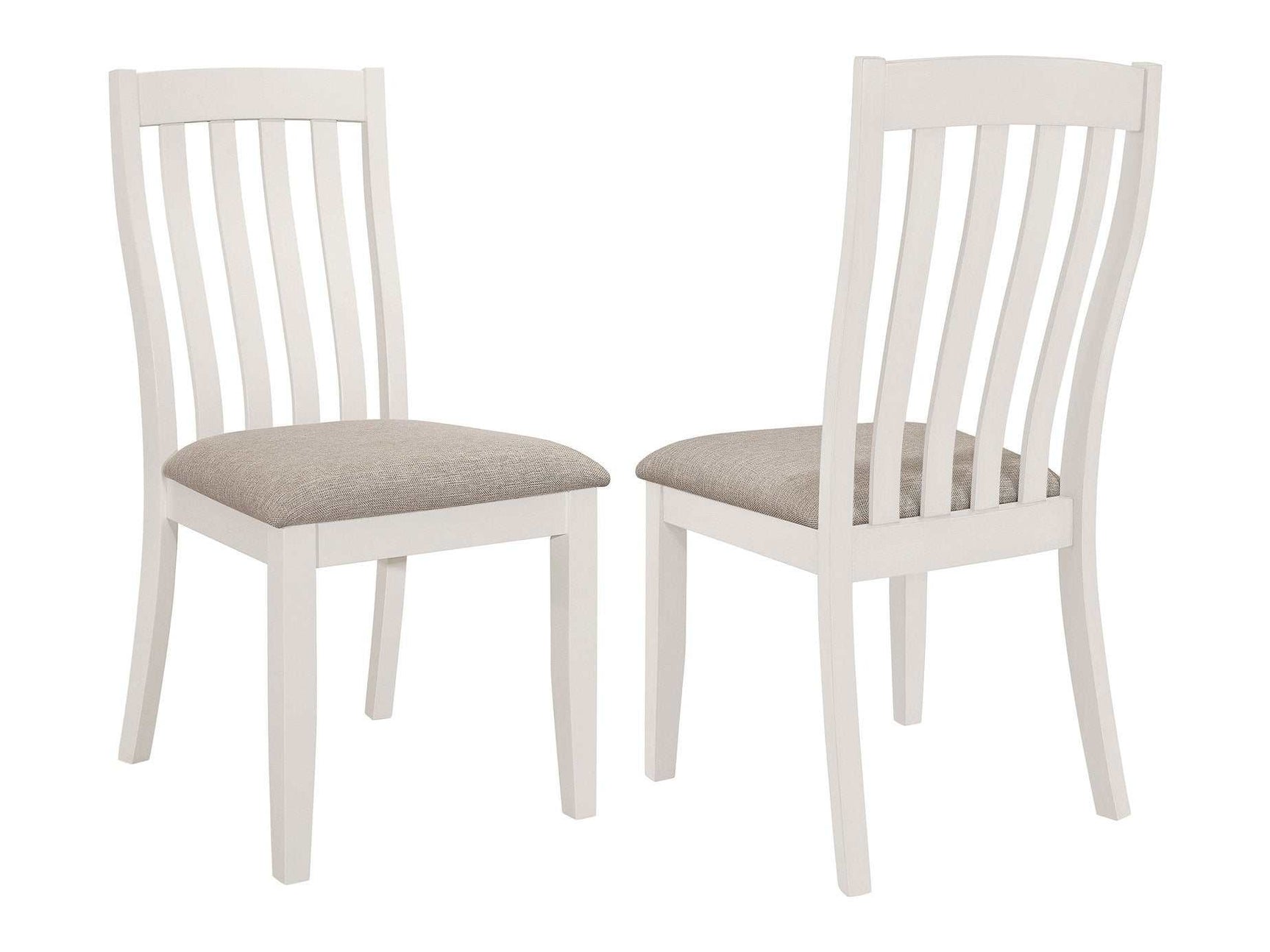 Anwar Off White / Light Brown Side Chair (Set of 2) - Ornate Home