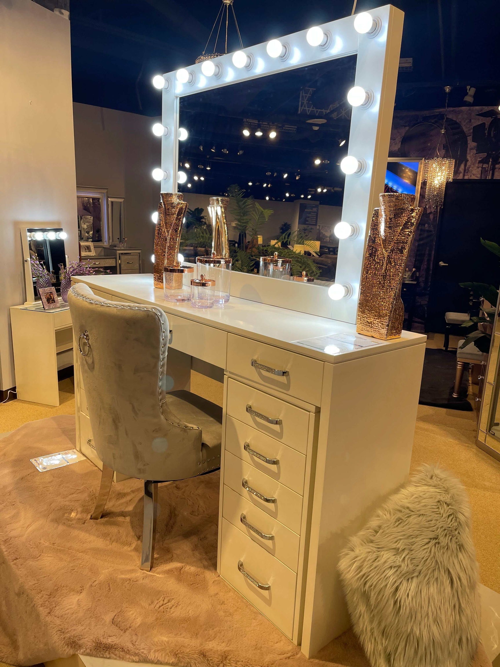 Aphrodite White Vanity Set - Ornate Home