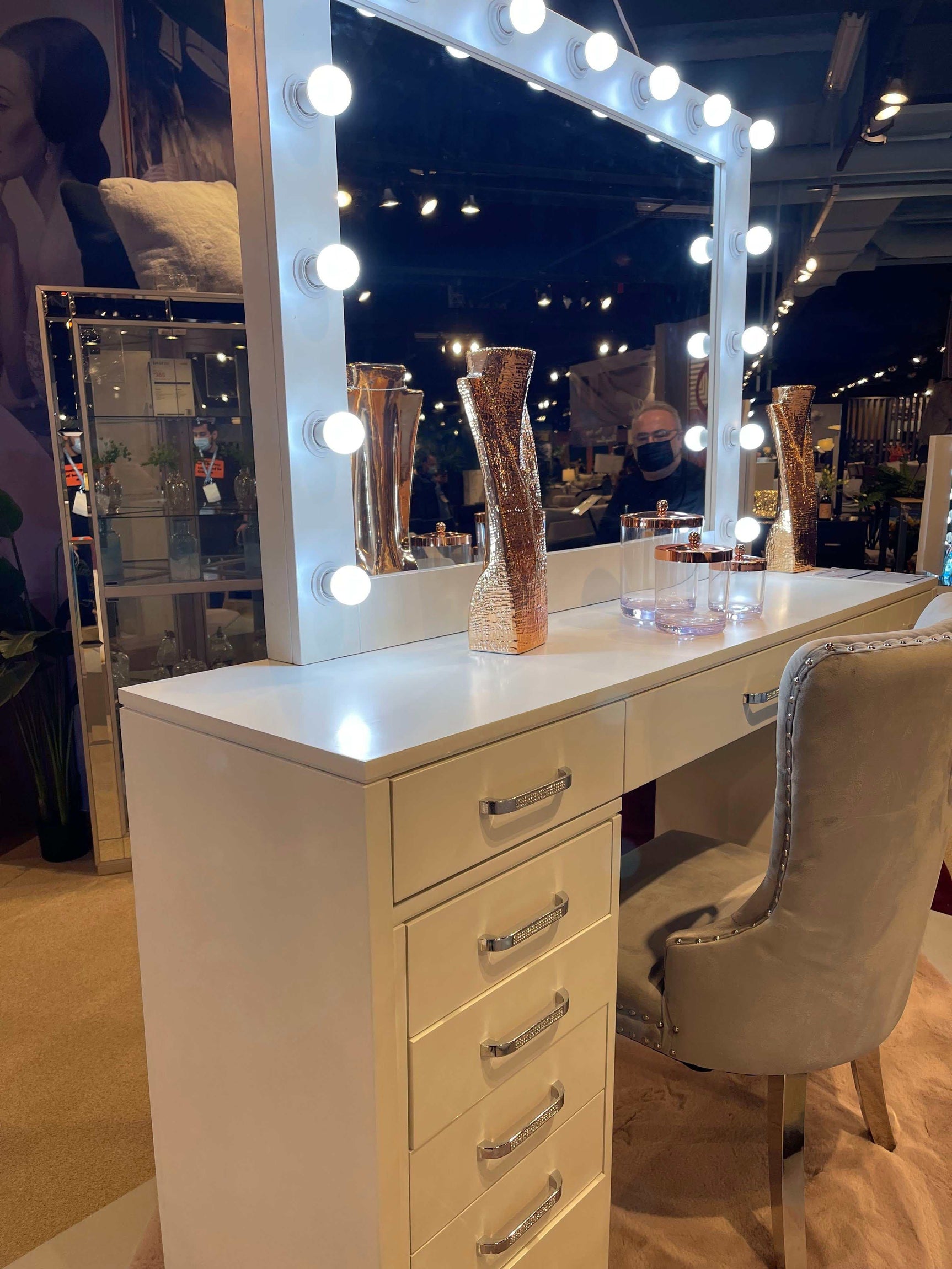 Aphrodite White Vanity Set - Ornate Home