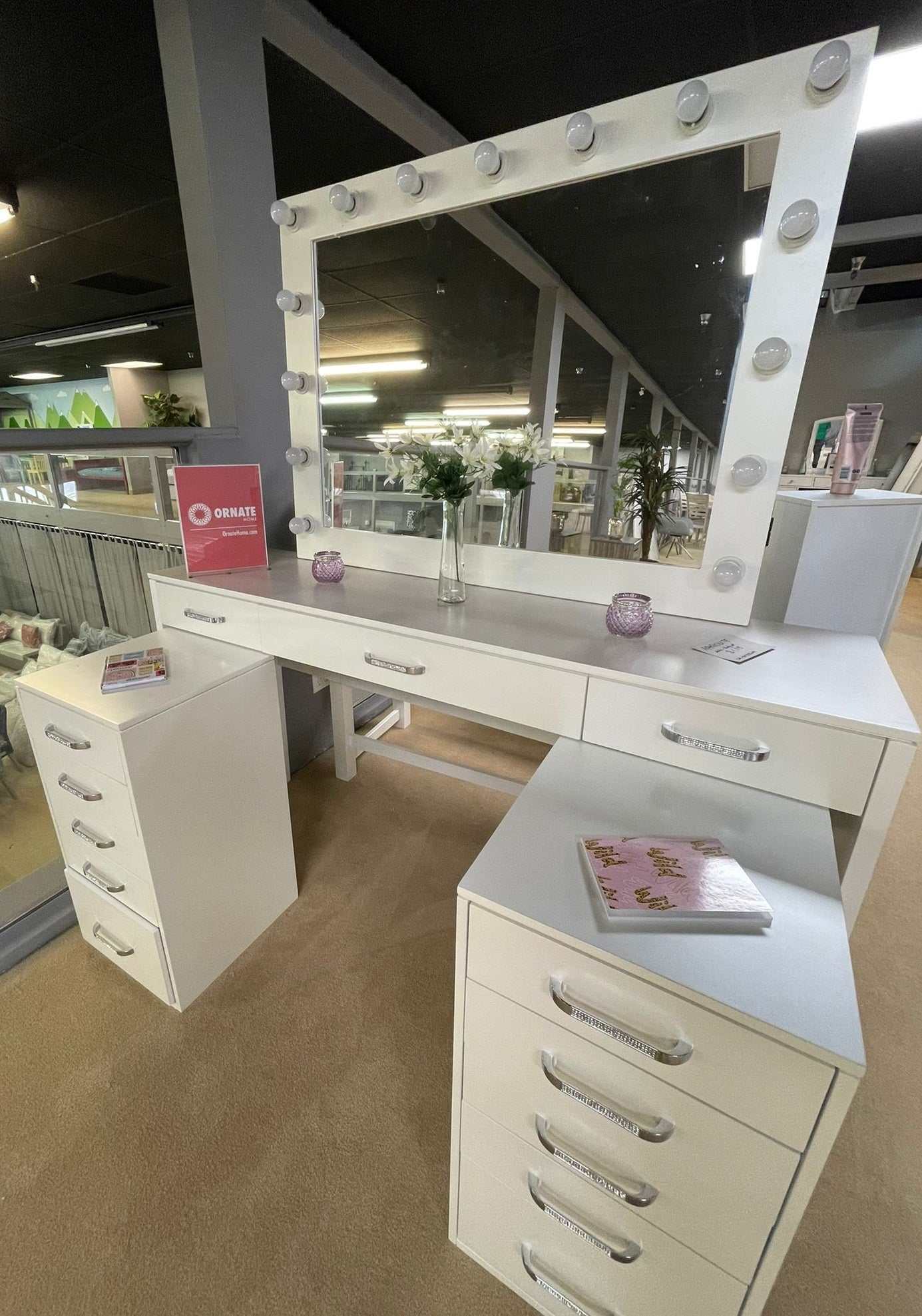 Aphrodite White Vanity Set - Ornate Home