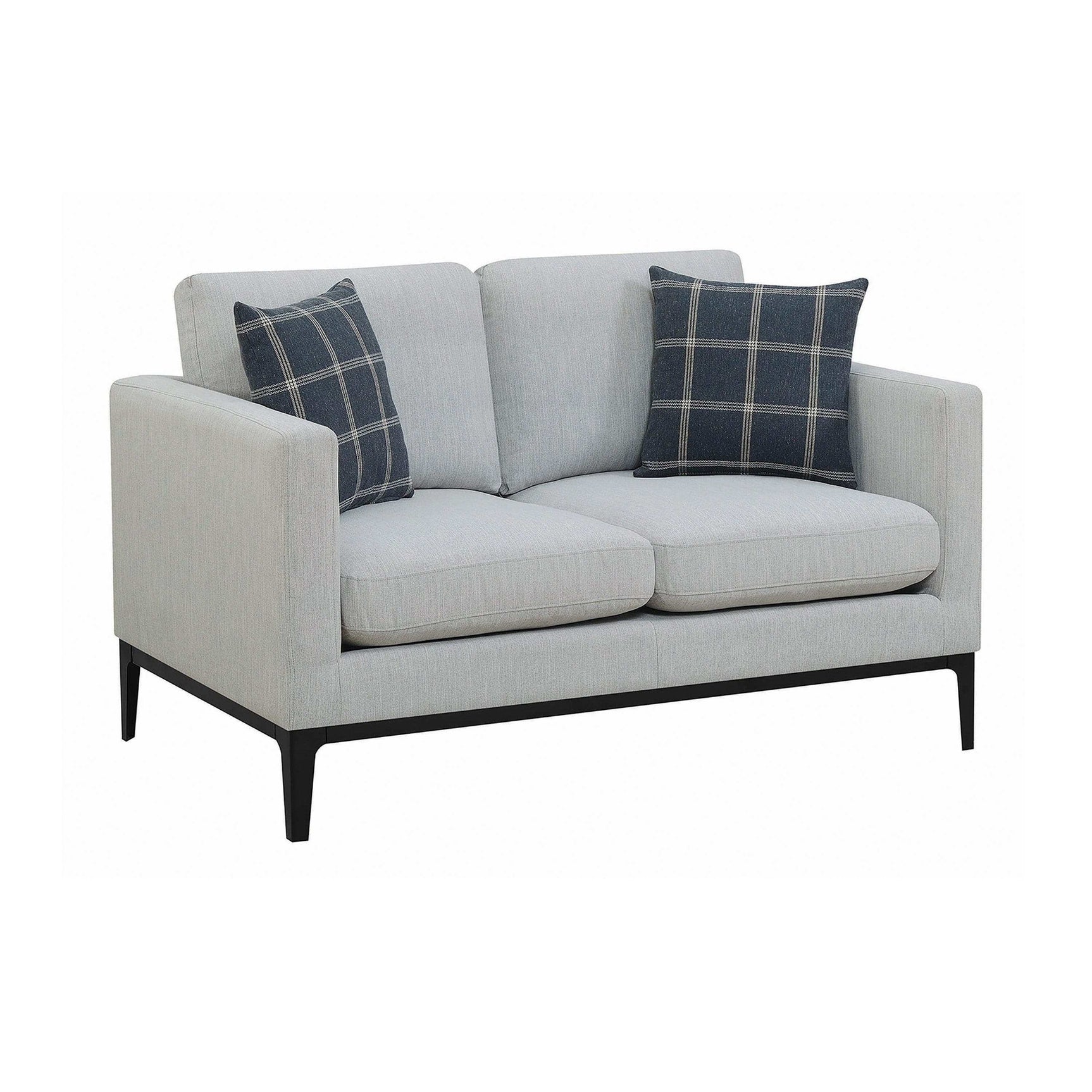 Apperson Light Grey Stationary Loveseat - Ornate Home