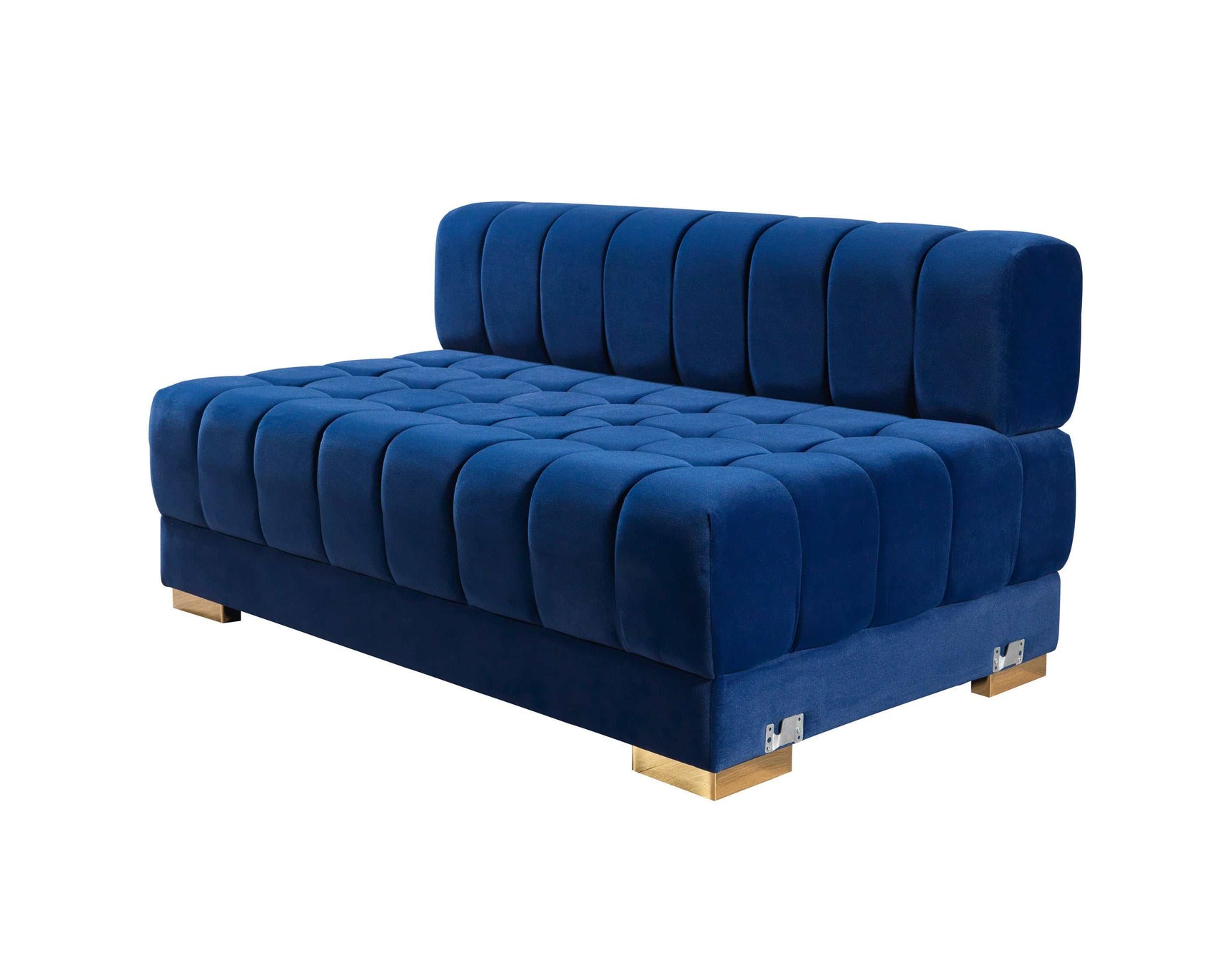 Ariana Blue Velvet Double Chaise Sectional - Ornate Home