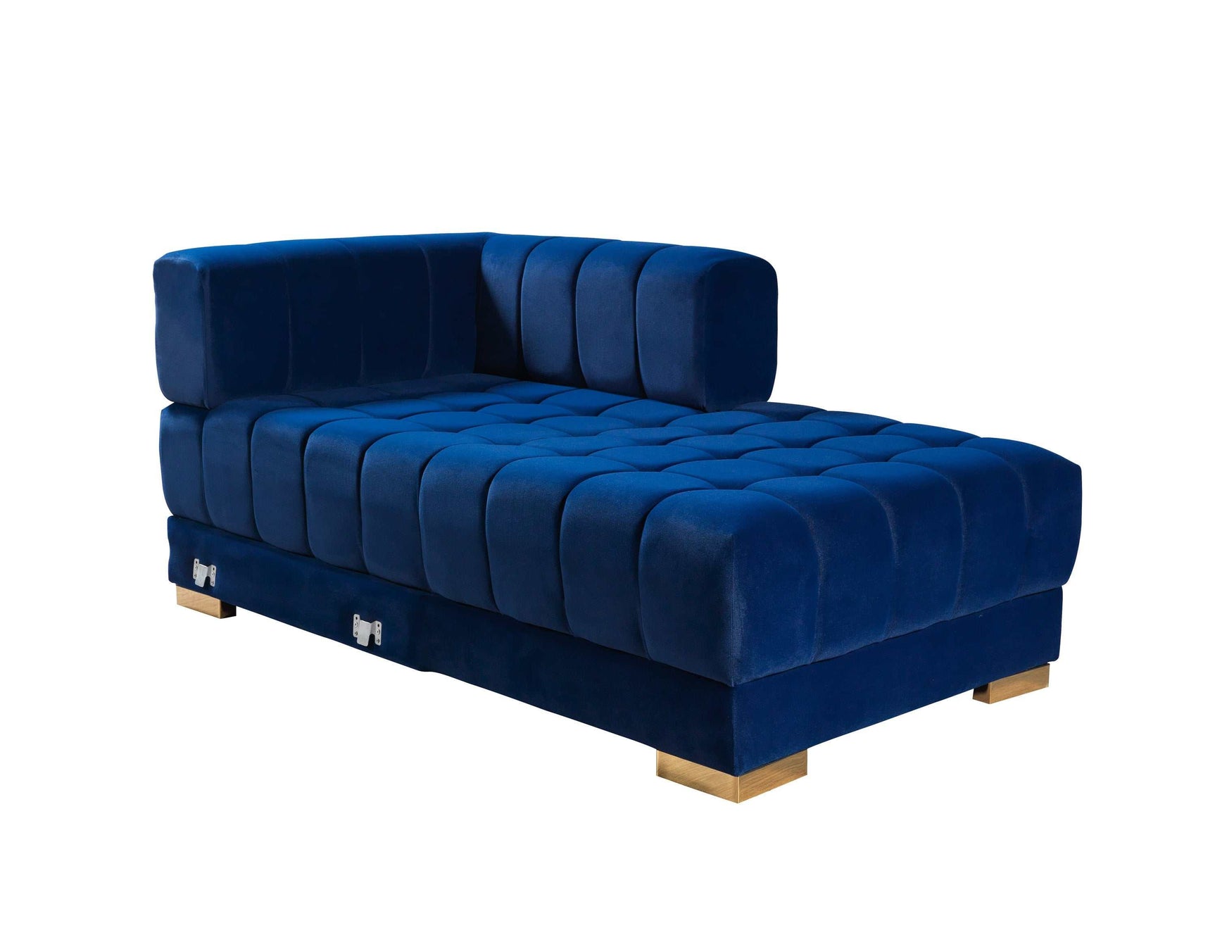 Ariana Blue Velvet Double Chaise Sectional - Ornate Home