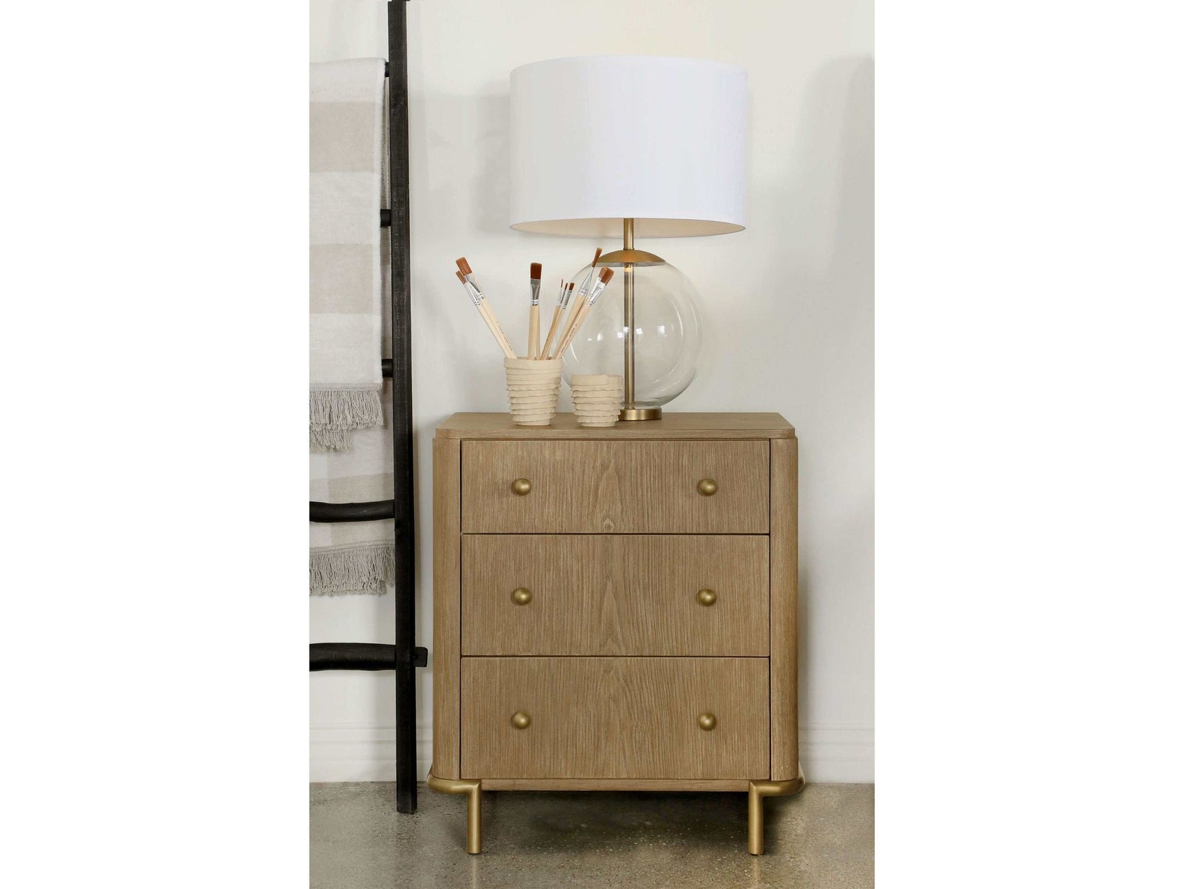 Arini Sand Wash Nightstand - Ornate Home