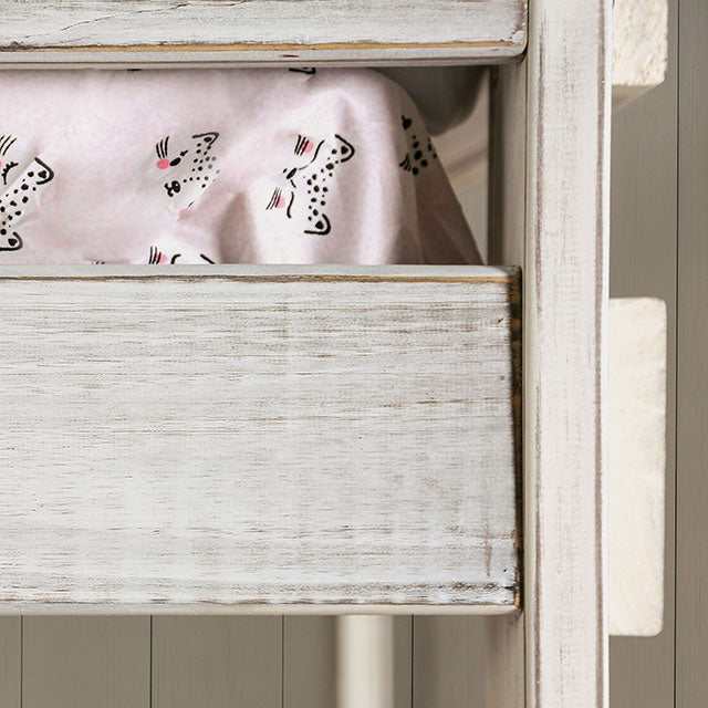 Arlette White T/T Bunk Bed - Ornate Home