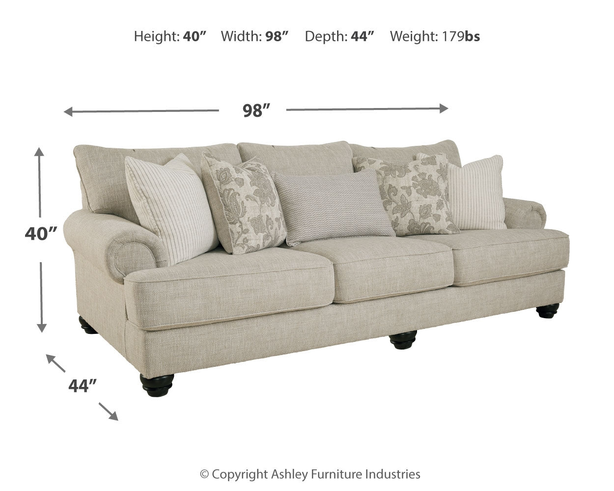 Asanti Fog Sofa - Ornate Home