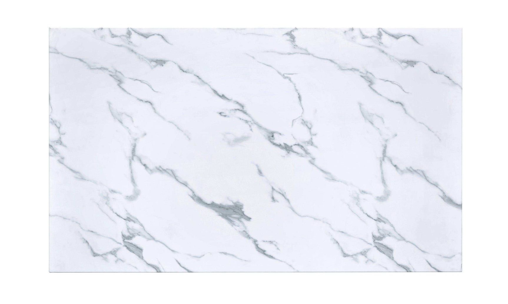 Athena Chrome Rectangle Dining Table w/ Marble Top - Ornate Home