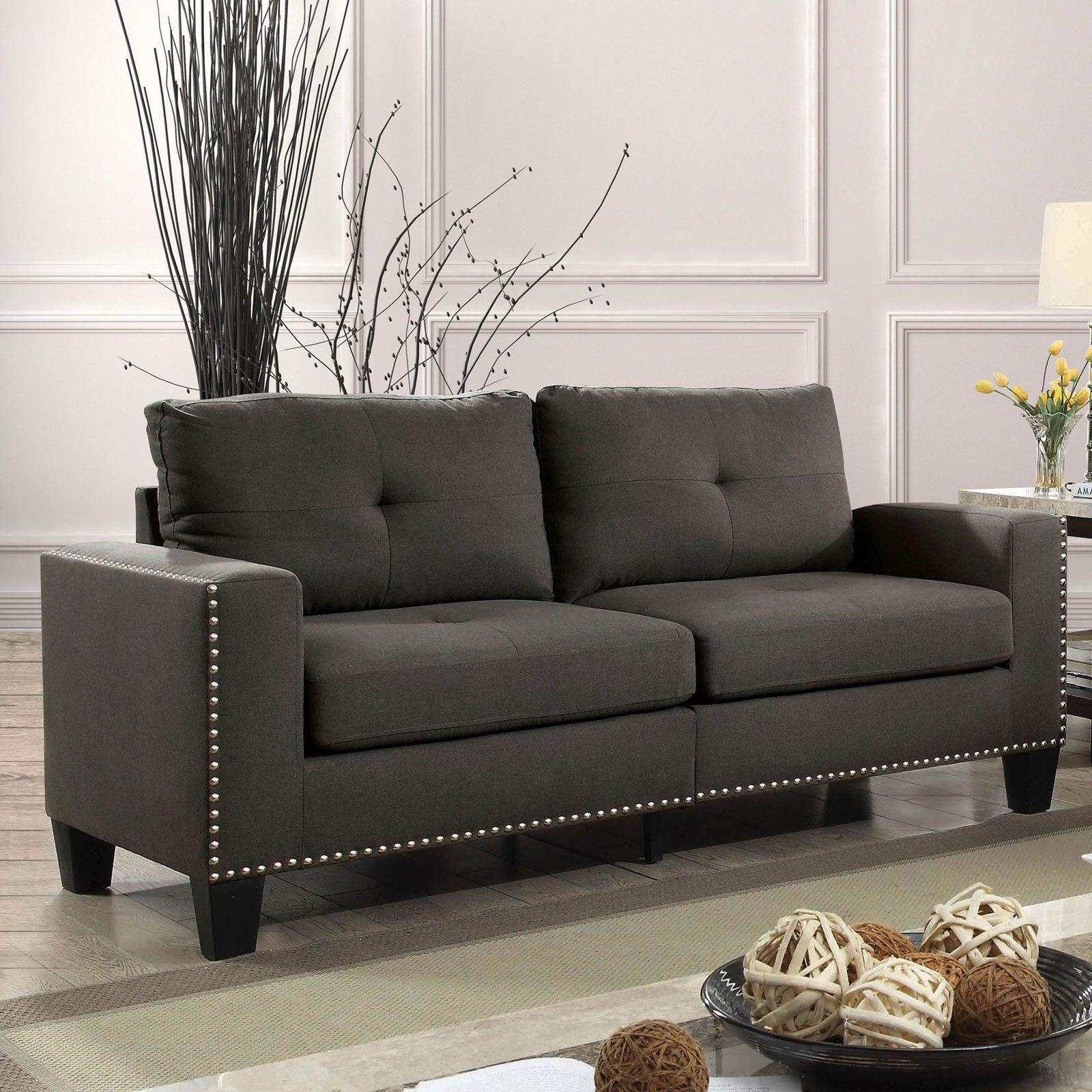 Attwell Gray Stationary Sofa & Loveseat 2pc - Ornate Home