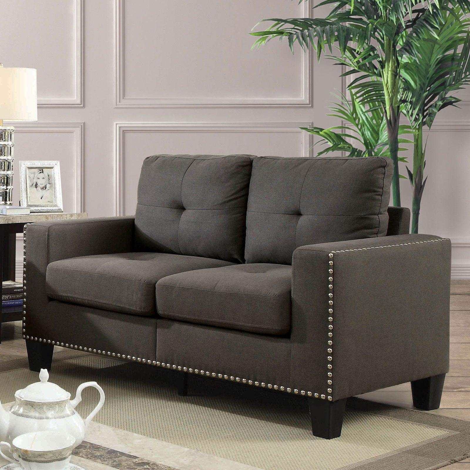 Attwell Gray Stationary Sofa & Loveseat 2pc - Ornate Home