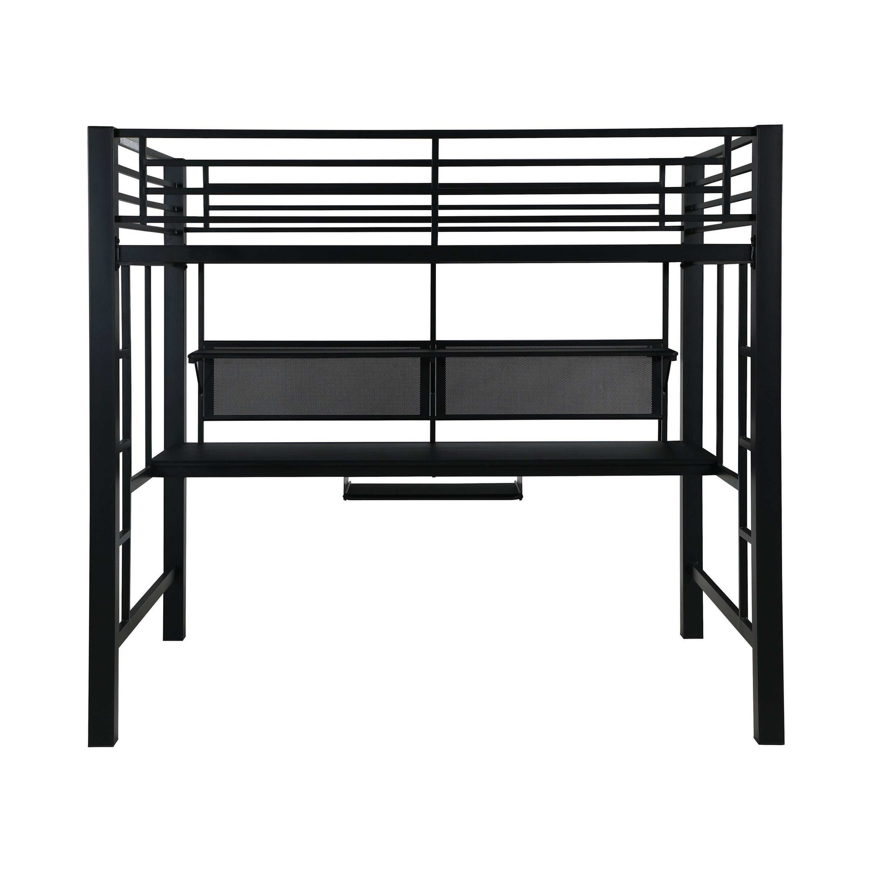 Avalon Black Full Workstation Loft Bed - Ornate Home