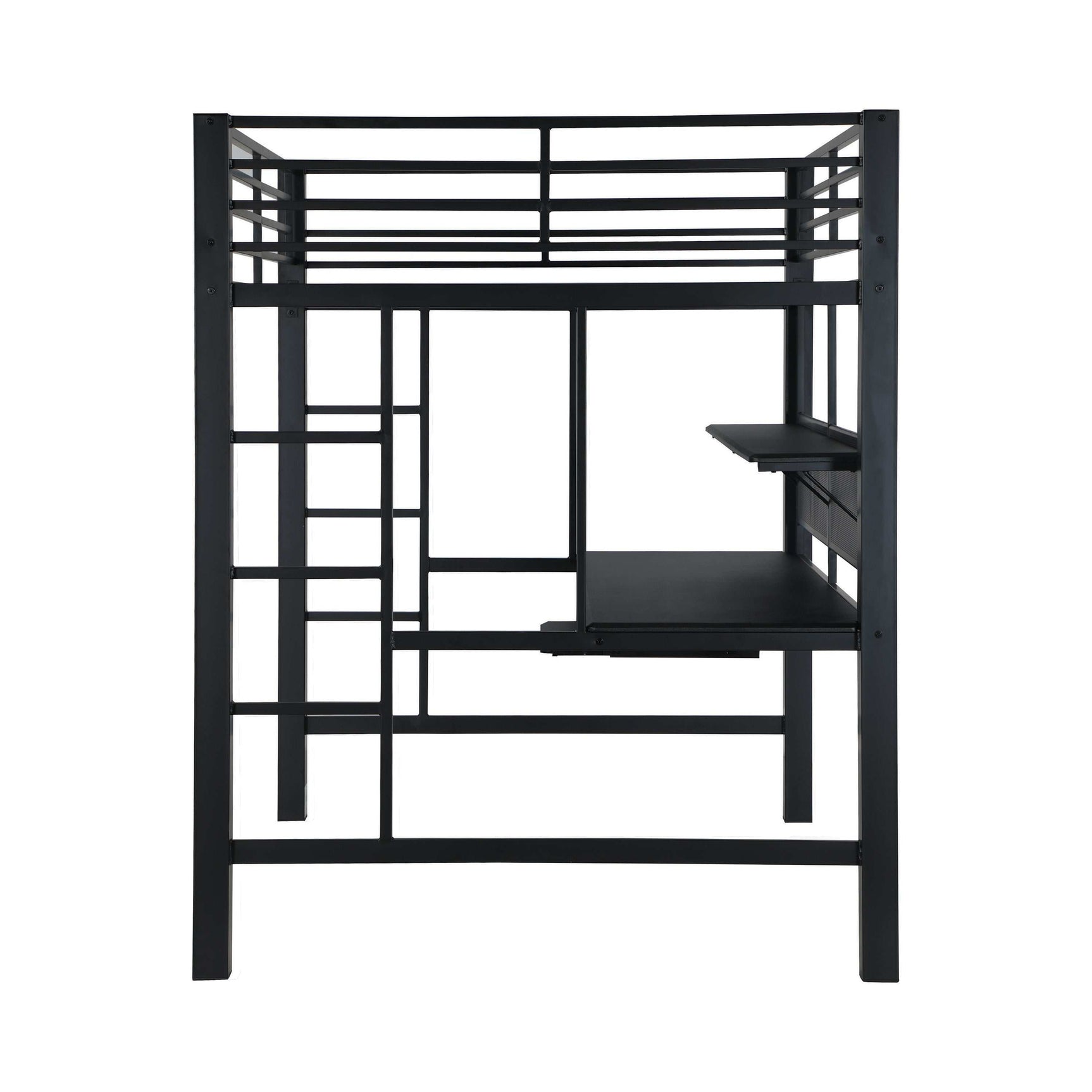 Avalon Black Full Workstation Loft Bed - Ornate Home
