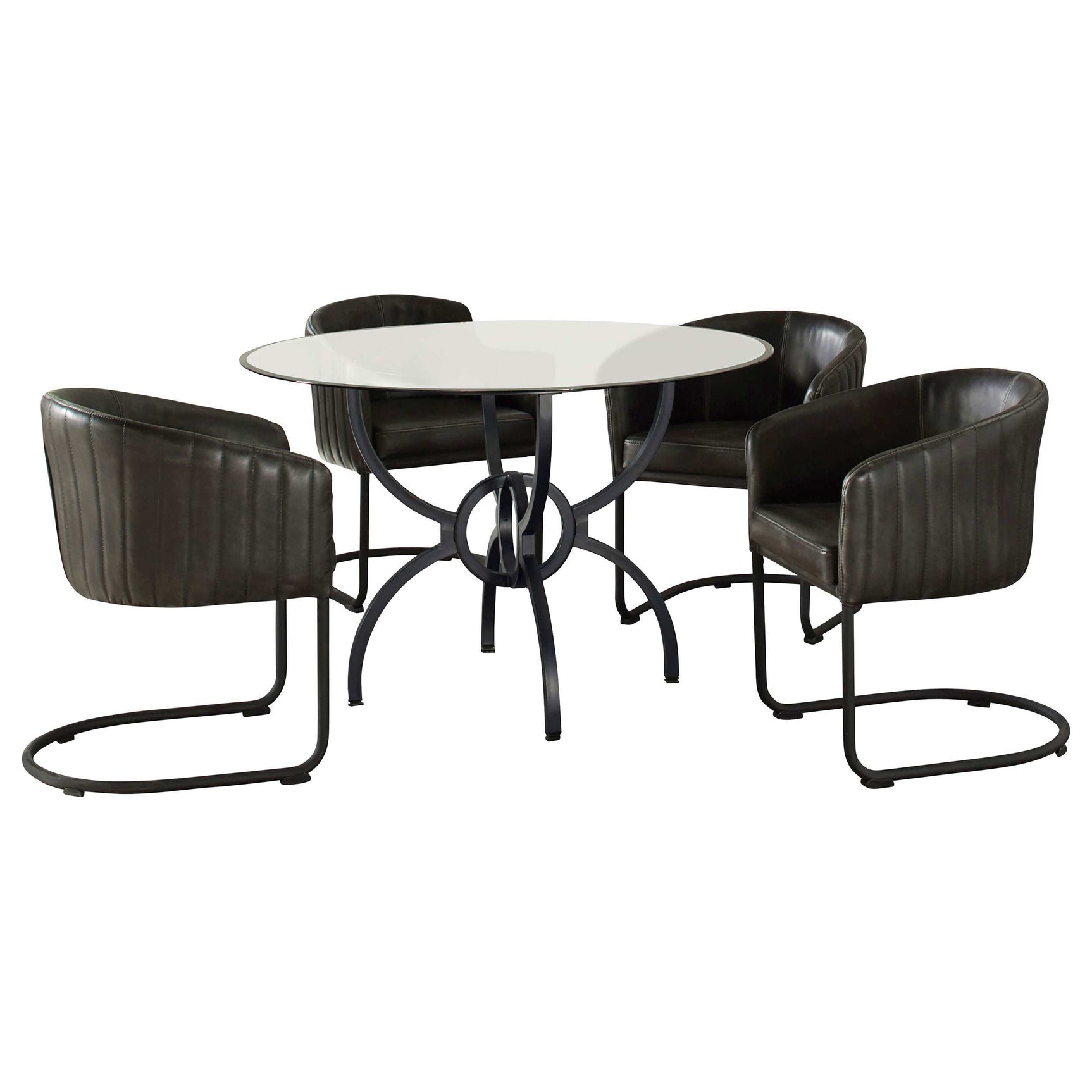 Aviano Anthracite / Gummetal 5 Pc Dining Set - Ornate Home