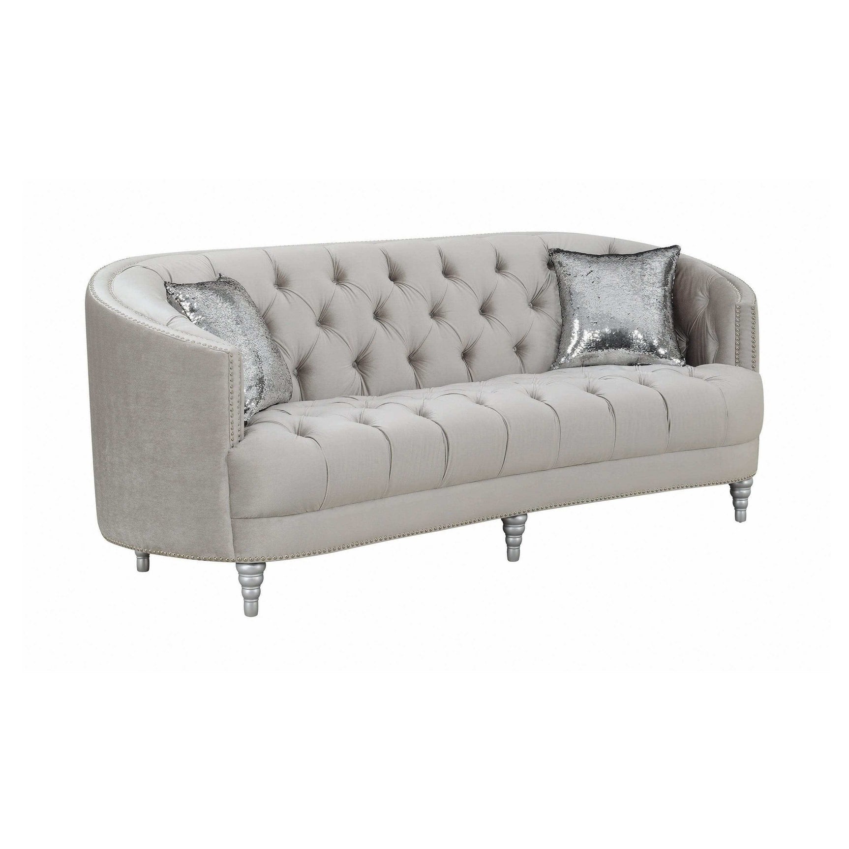 Avonlea Grey Velvet Sofa - Ornate Home