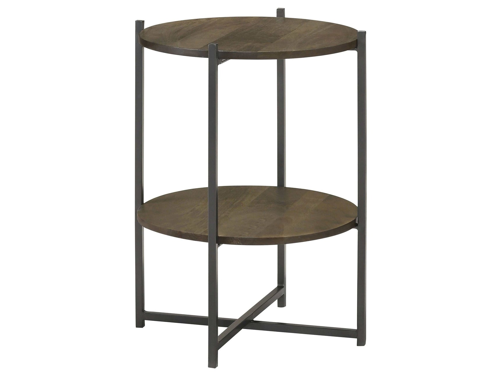 Axel Natural / Gunmetal Side Table - Ornate Home
