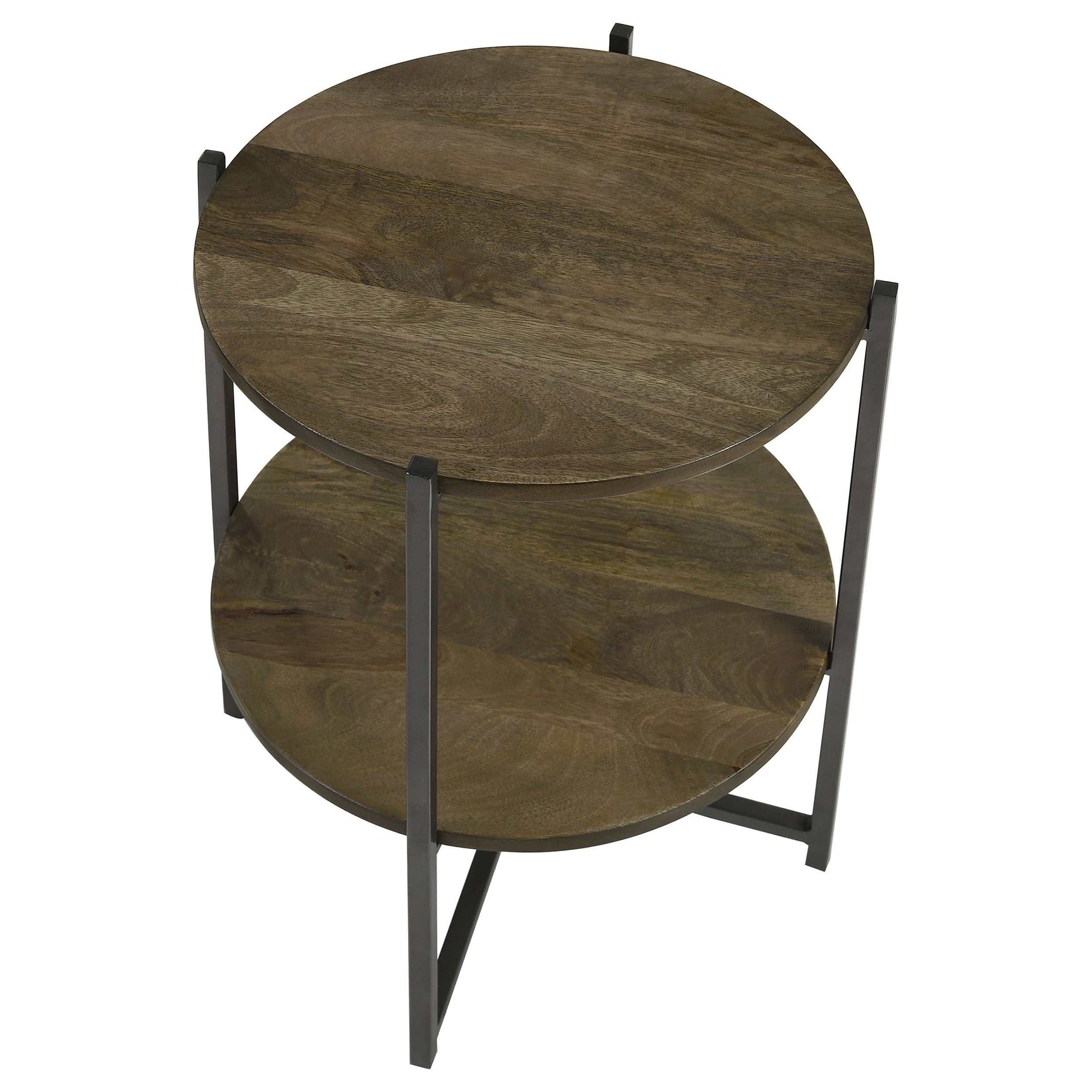 Axel Natural / Gunmetal Side Table - Ornate Home