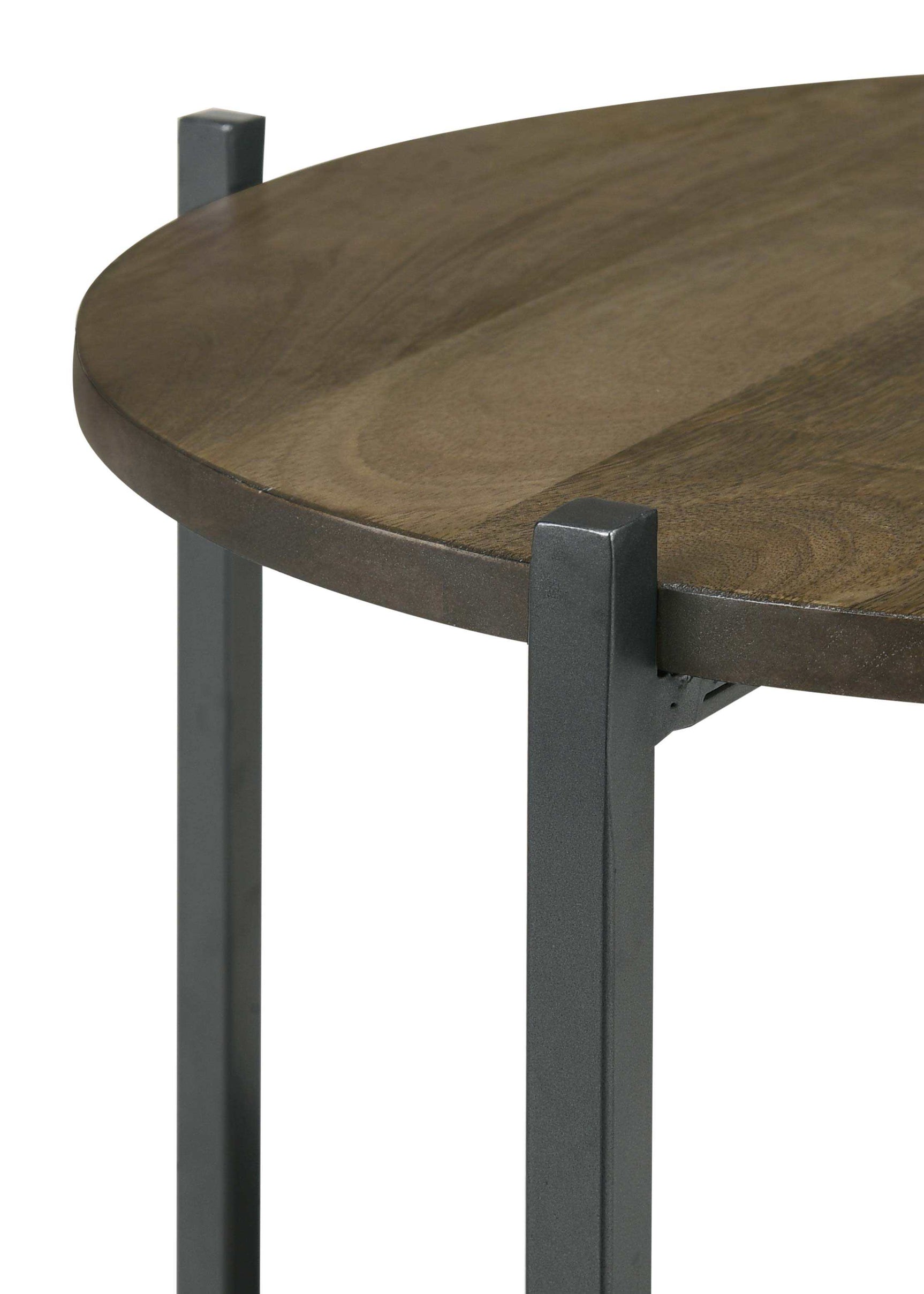 Axel Natural / Gunmetal Side Table - Ornate Home