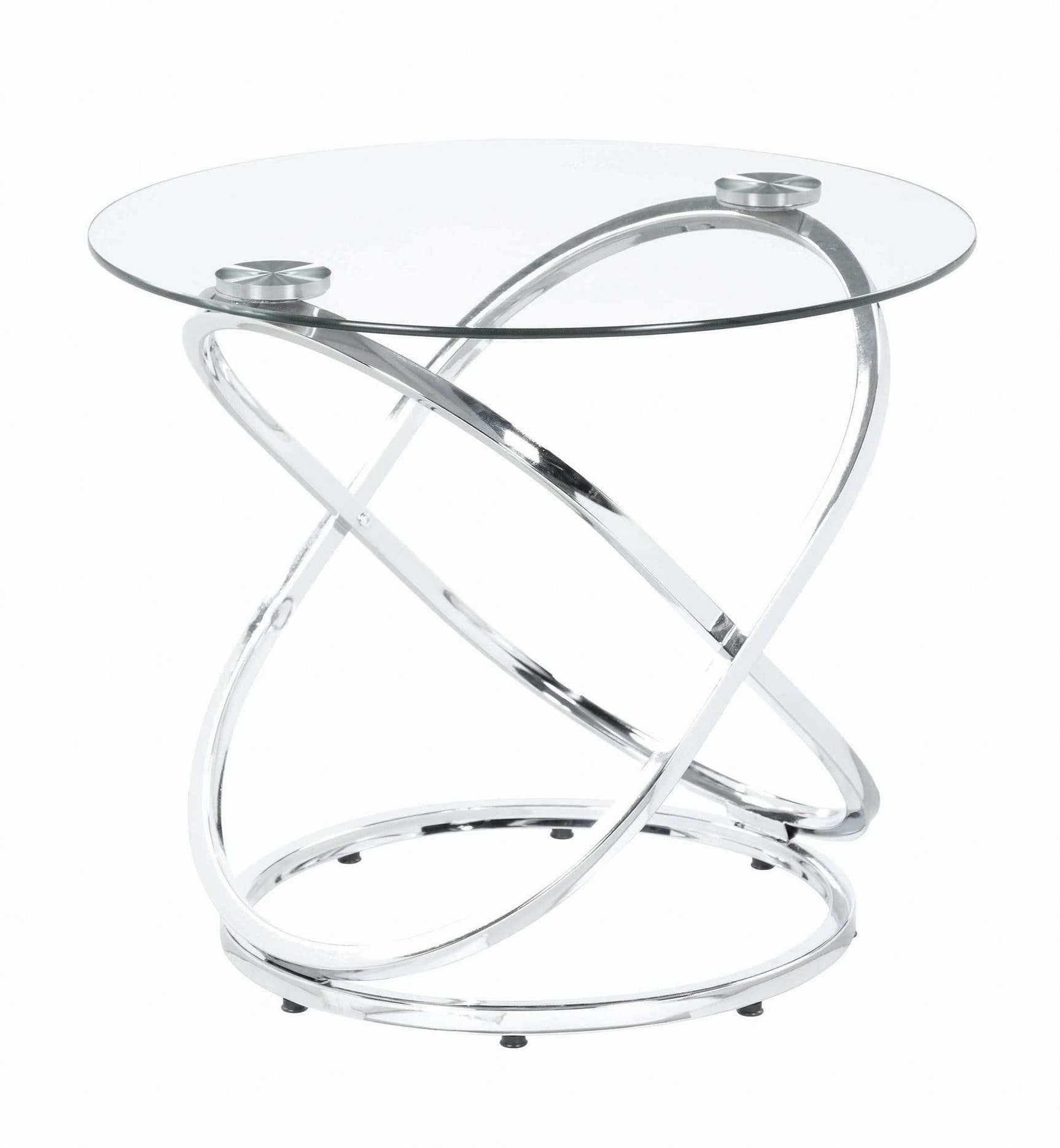 Axis Chrome & Clear Coffee Table Set (3pc) - Ornate Home