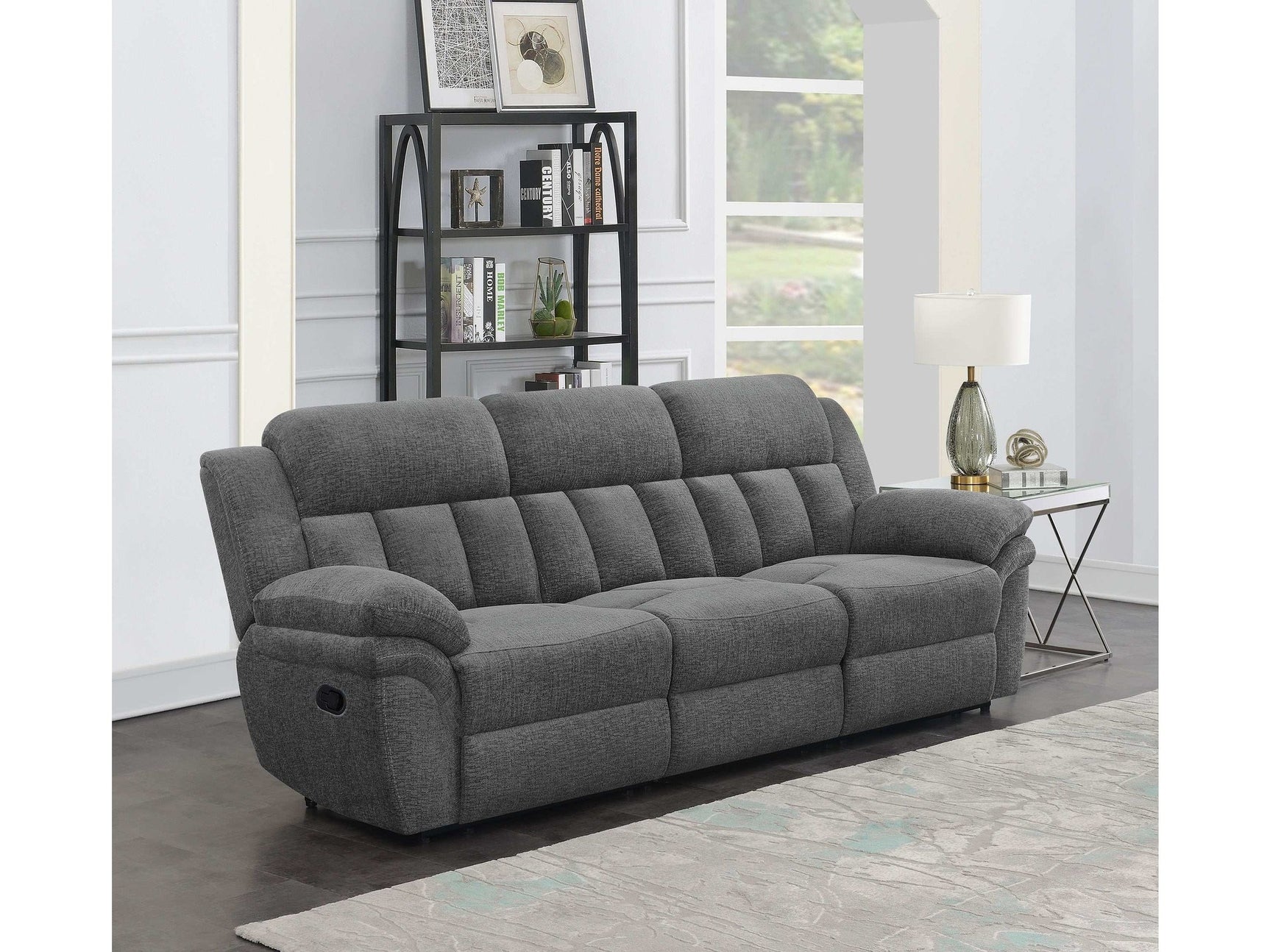 Bahrain Charcoal Motion Sofa - Ornate Home