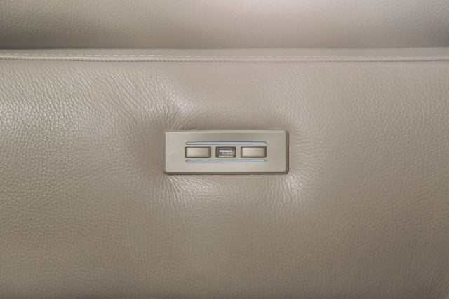 Balderico Taupe Real Italian Leather Power Reclining Sofa - Ornate Home