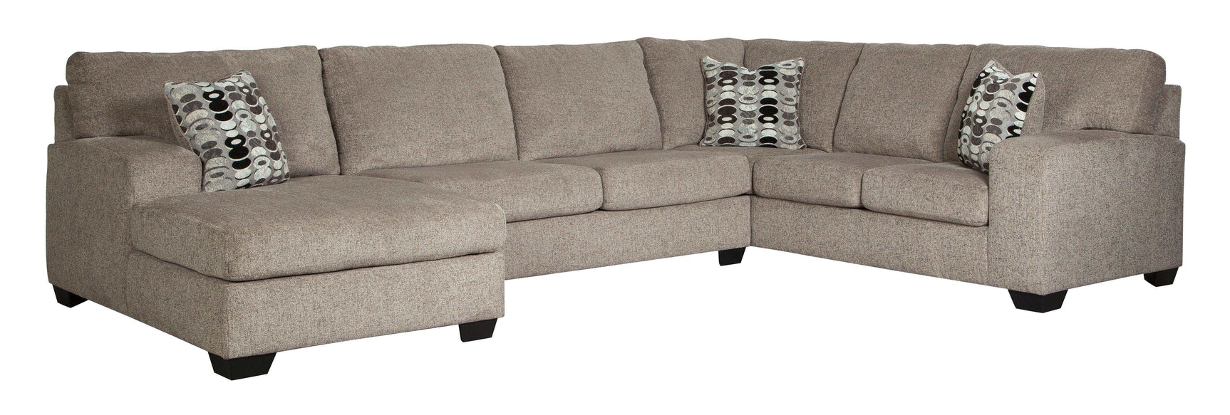 Ballinasloe Platinum 3pc Sectional Sofa w/ Chaise - Ornate Home