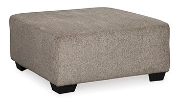 Ballinasloe Platinum Oversized Ottoman - Ornate Home
