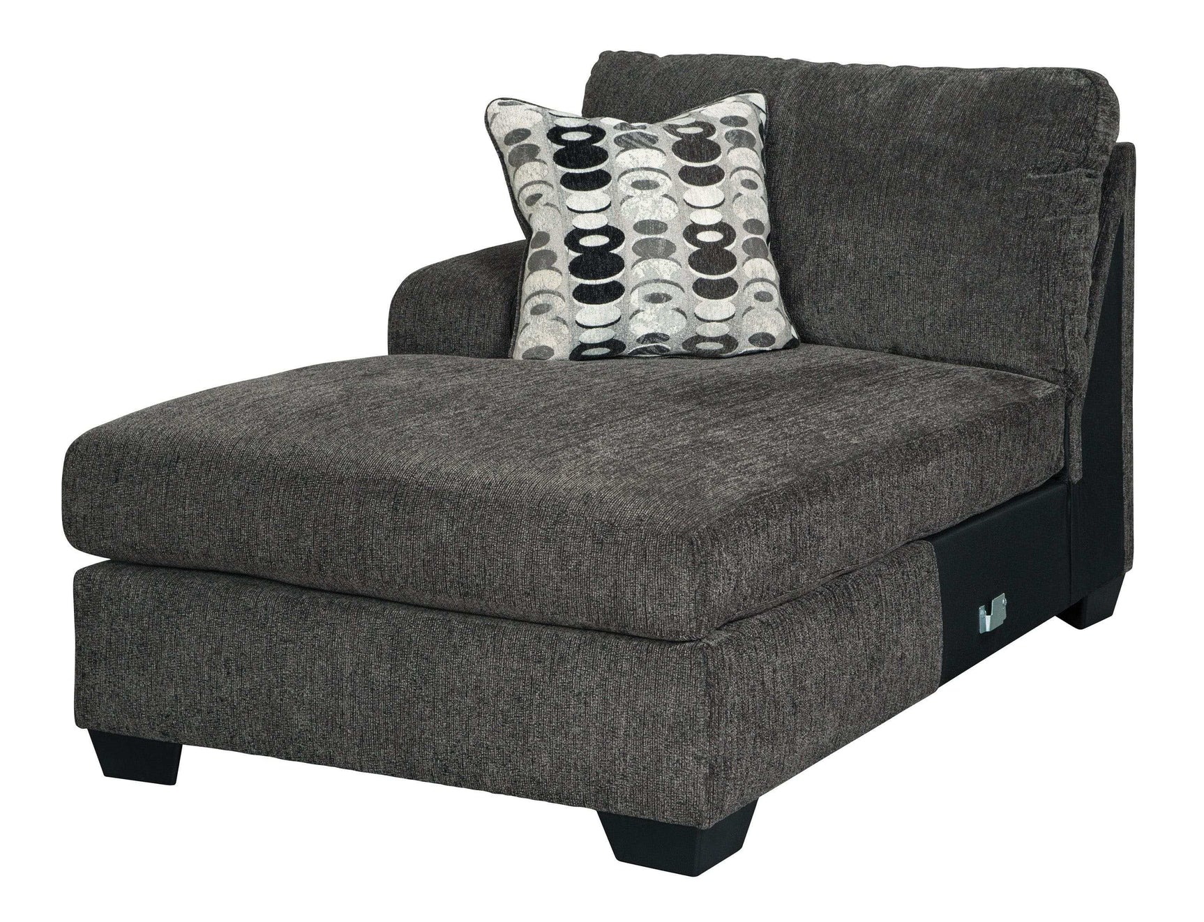 Ballinasloe Smoke 3pc Sectional w/ Chaise - Ornate Home