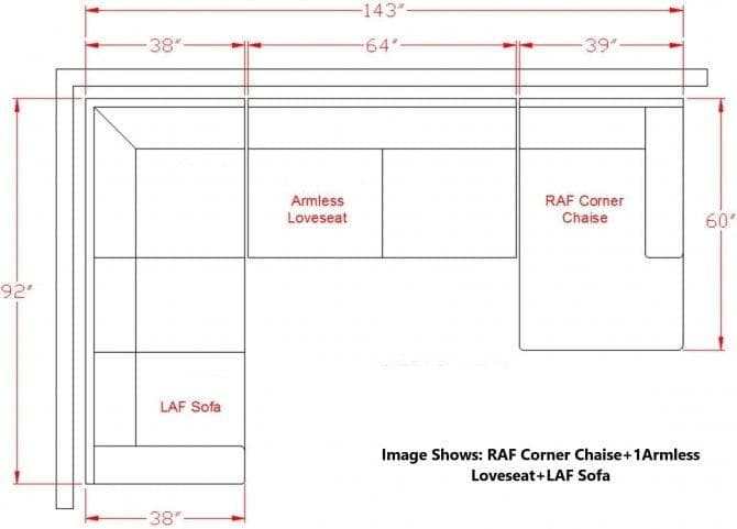 Ballinasloe Smoke 3pc Sectional w/ Chaise - Ornate Home