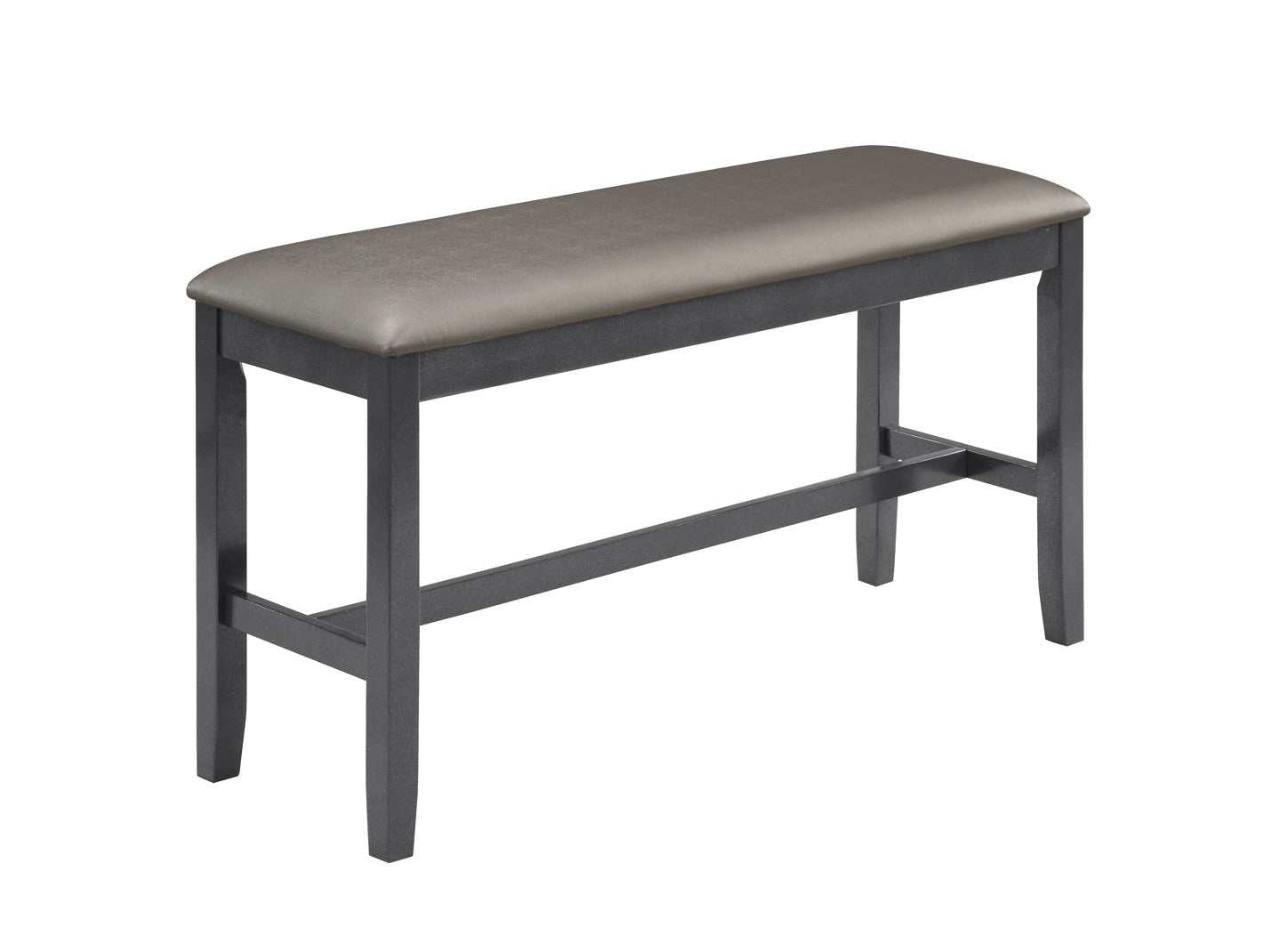 Bankston Gray Counter Height Dining Bench - Ornate Home