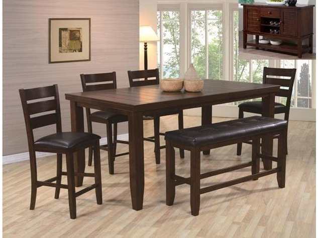 Bardstown Cherry Counter Height Dining Set - Ornate Home