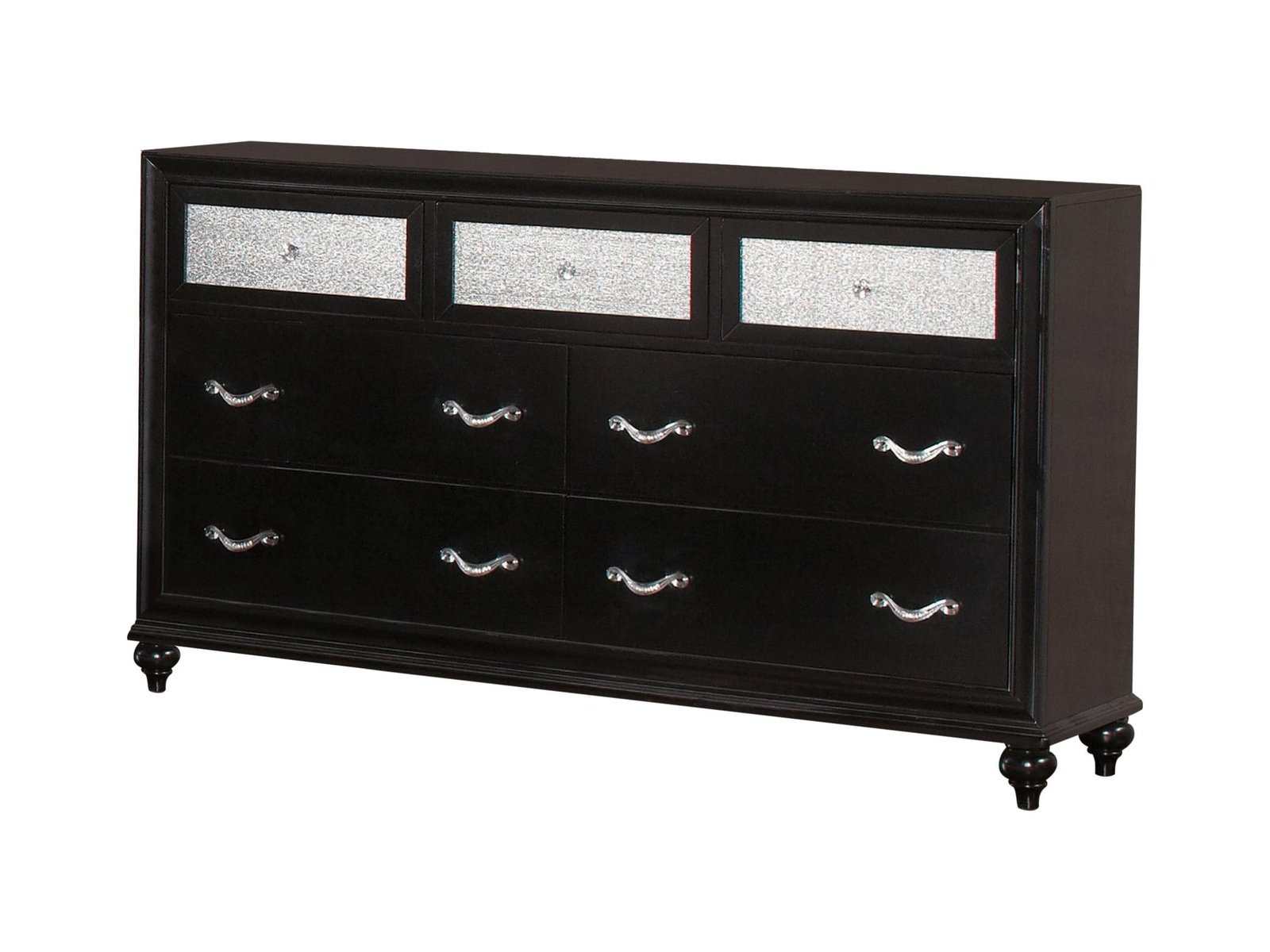 Barzini Black Dresser - Ornate Home