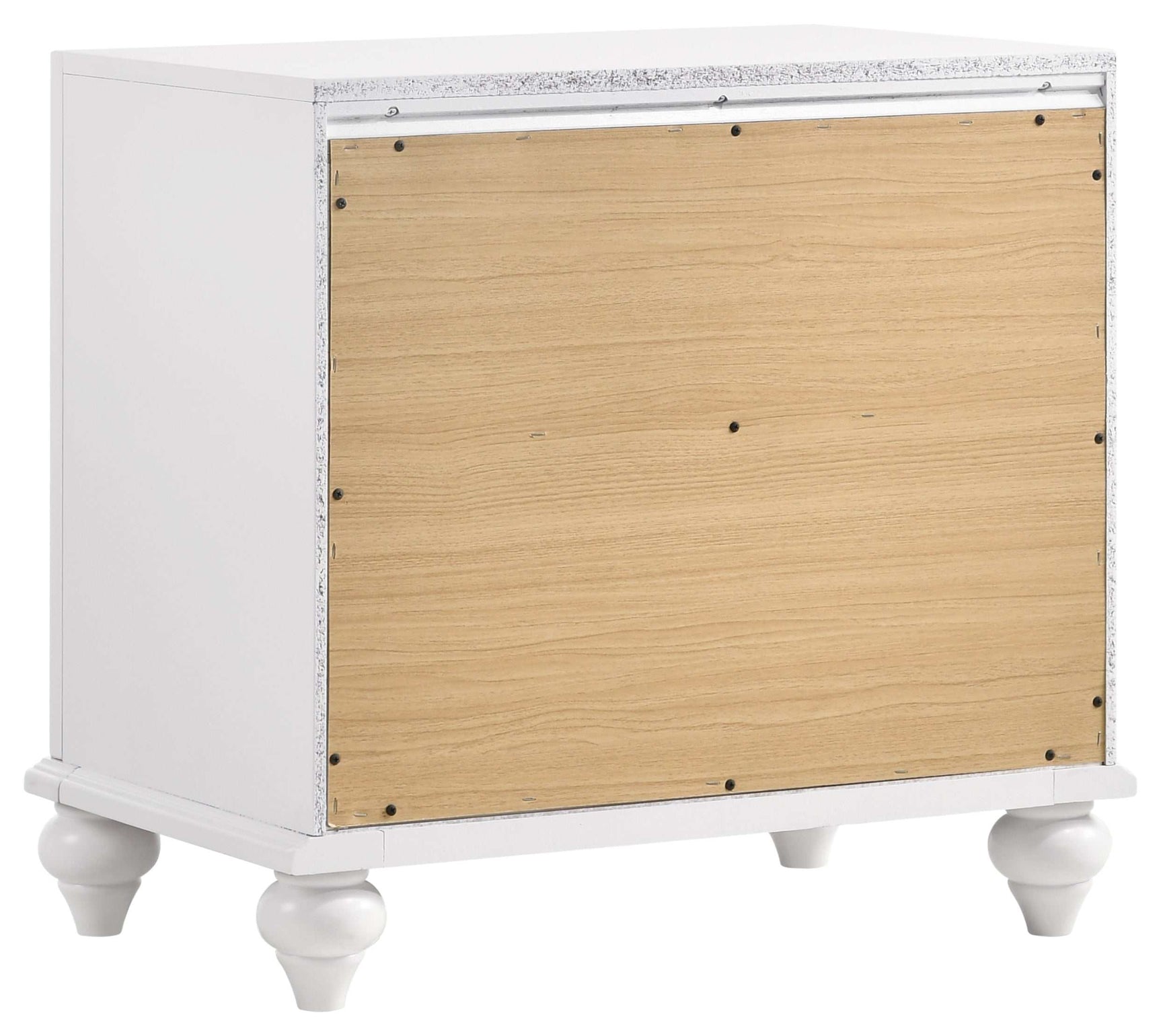 Barzini White California King Bed 4 Pc Set - Ornate Home