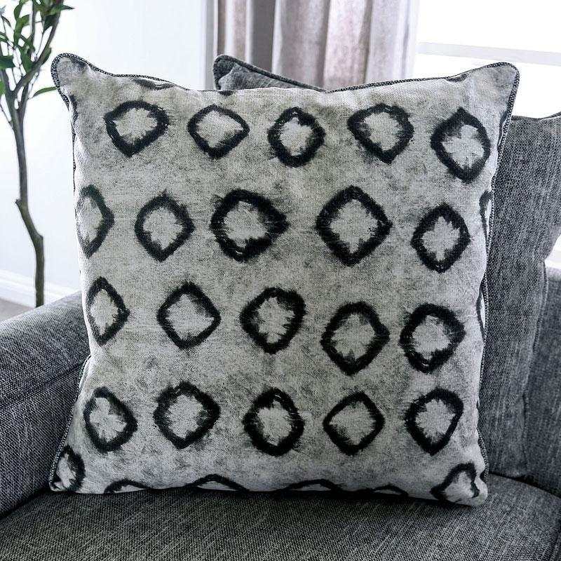 Basie Gray Stationary Sofa & Loveseat 2pc - Ornate Home
