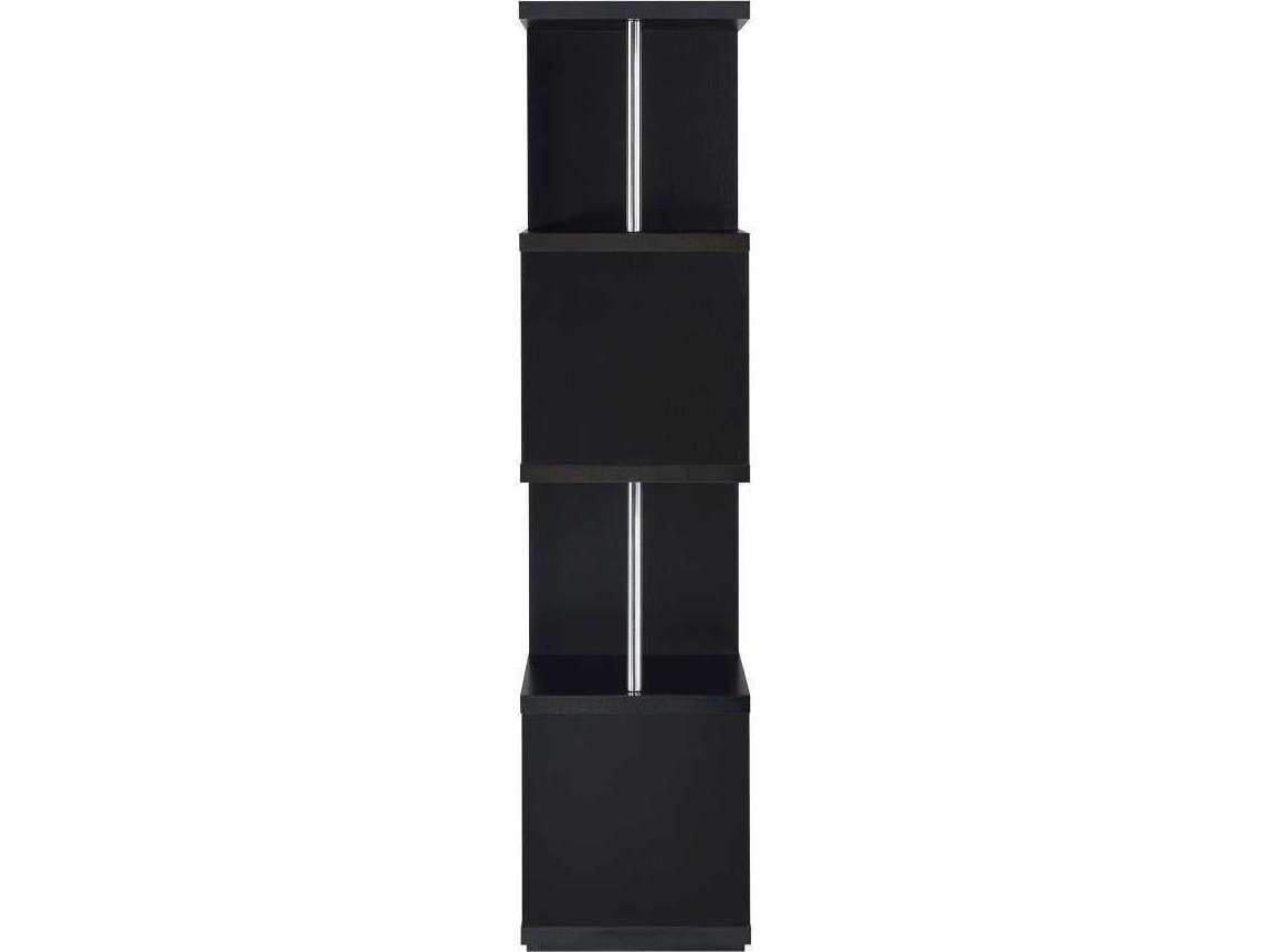 Baxter Black & Chrome Bookcase - Ornate Home