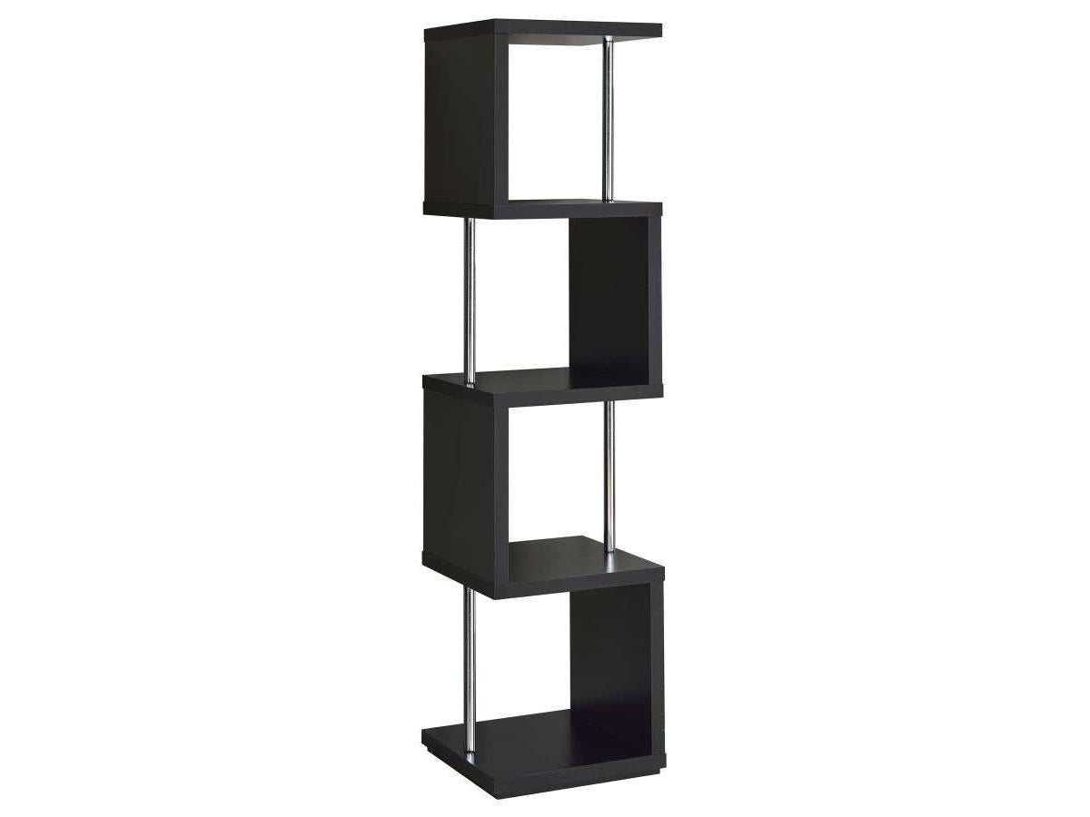 Baxter Black & Chrome Bookcase - Ornate Home