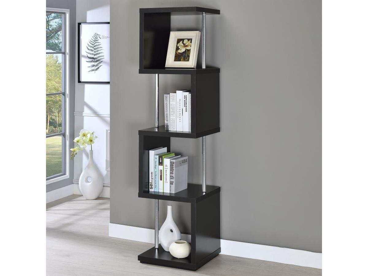 Baxter Black & Chrome Bookcase - Ornate Home