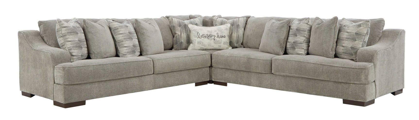 Bayless Smoke 3pc Symmetrical Sectional - Ornate Home