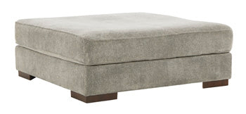 Bayless Smoke Oversized Accent Ottoman - Ornate Home