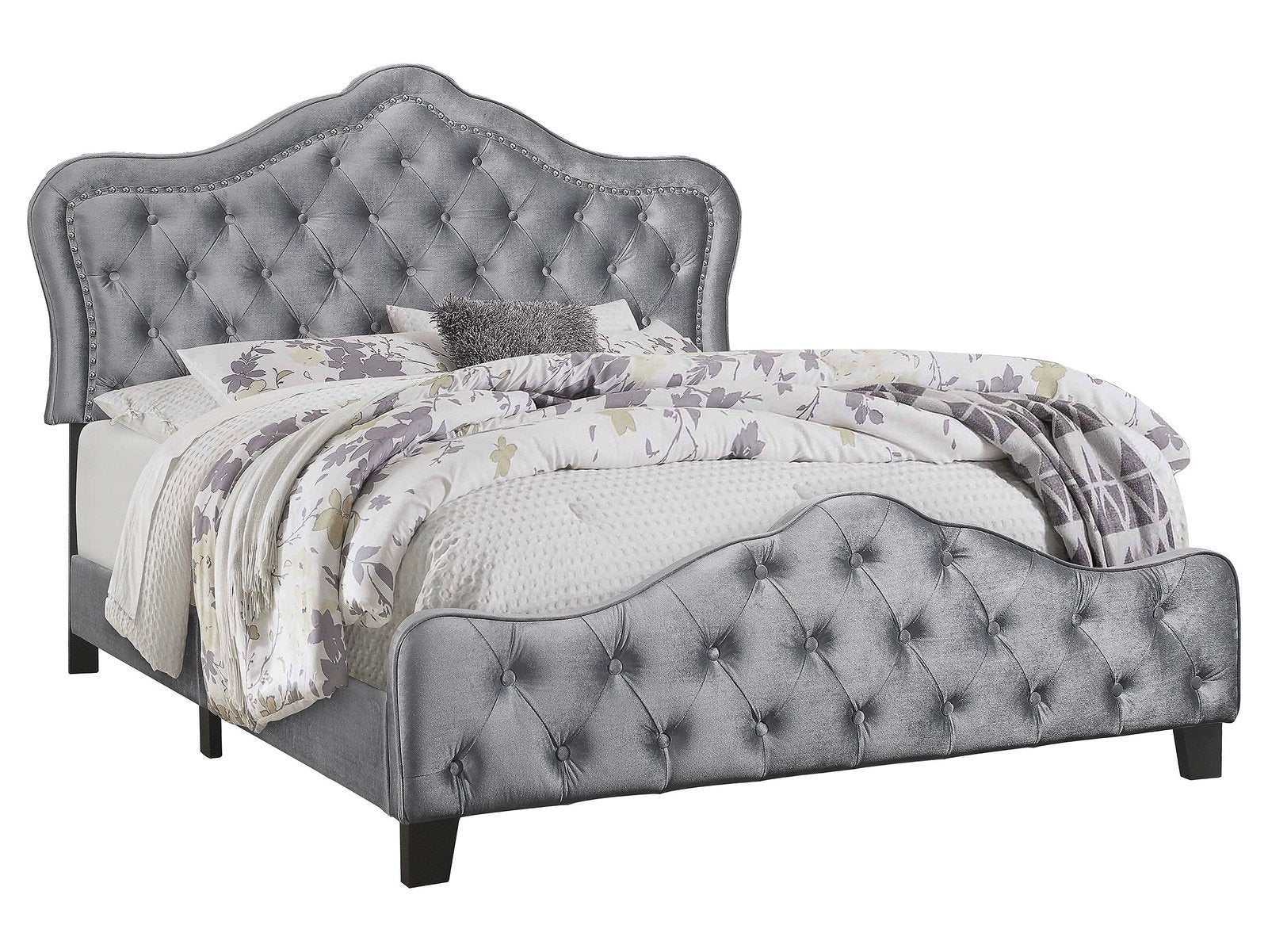 Bella Grey Eastern King Bed - Ornate Home